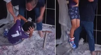 Türkiye'yi ayağa kaldıracak görüntü! Savunmasız çocuğu darp etti
