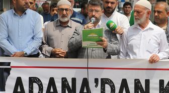Adana'da İsrail'in Gazze'yi işgali protesto edildi