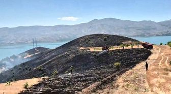 Elazığ'da çıkan arazi yangını söndürüldü