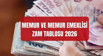 MEMUR VE MEMUR EMEKLİSİ ZAM TABLOSU 2026: 6 aylık enflasyon farkı memur ve memur emeklisi zam oranı ne kadar?