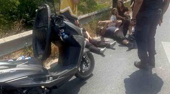 Tekirdağ'da devrilen motosikletteki 3 kişi yaralandı