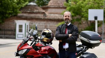 Erasmus eğitimine motosikletiyle giden öğretmen 4 bin kilometre yol yaptı
