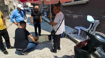 Başına geleceklerden habersiz çay içerken az daha canından oluyordu