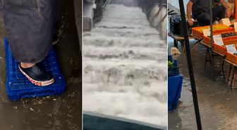 İstanbul'a beklenen yağış başladı! Sokaklar ve caddeler dakikalar içinde göle döndü