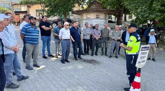 Jandarmadan ROPS demiri ve reflektör eğitimi