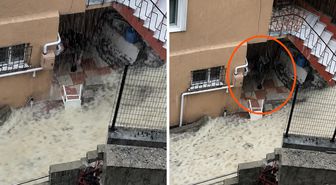 Sağanak dehşetinin yaşandığı İstanbul'da sel sularına çekpasla müdahale etti