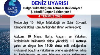 Samsun Valiliği'nden 'denize girilmemesi' uyarısı