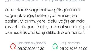 Denizli için kuvvetli yağış ve sel uyarısı