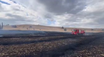 Çorum'da anız yangını