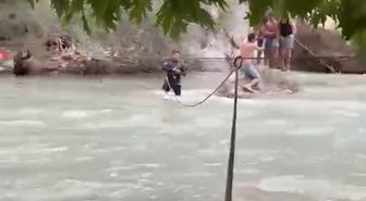 Derede mahsur kalan 7 kişi kurtarıldı