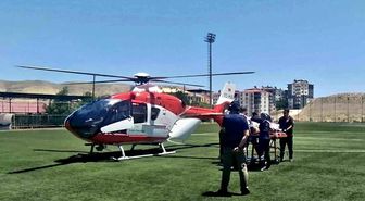 Malatya'da parmağı kopan kadın hava ambulansıyla sevk edildi