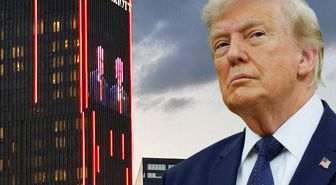 ABD Başkanı Trump'ın kalacağı otele Cumhurbaşkanı Erdoğan ile birlikte yer aldığı fotoğraf yansıtıldı