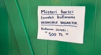 'Yok artık' dedirten görüntü! Tuvalet kullanmak 500 TL