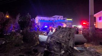 Arsuz'da takla atan otomobildeki 3 kişi yaralandı