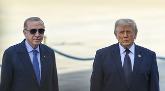 Erdoğan, Trump'ı Cumhurbaşkanlığı Külliyesi'nde törenle karşıladı
