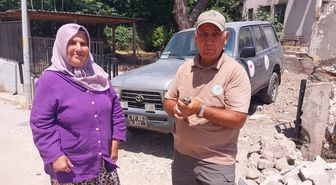 Gelibolu'da yaralı halde bulunan baykuş yavrusu koruma altına alındı
