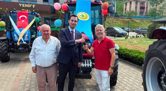 Karabük'te ORKÖY projesiyle alınan 5 traktör ve 5 tambur orman köylülerine verildi