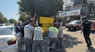 Kepez'de kaldırım işgaline zabıta denetimi