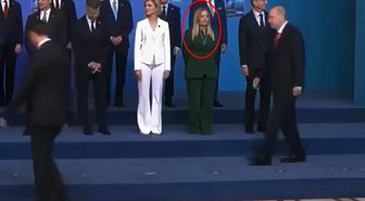 Aile fotoğrafında dikkat çeken an! Meloni, Trump'ı görünce başını çevirdi