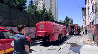Çelik eşya atölyesinde korkutan yangın