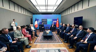 Erdoğan ve Macron NATO Zirvesi'nde görüştü
