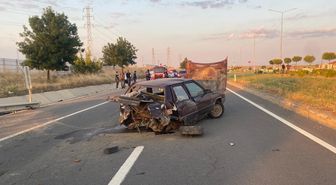 Edirne'de iki otomobil çarpıştı; 1 yaralı