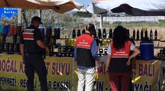 Edremit'te yol kenarındaki gıda satışlarına jandarma destekli sıkı denetim