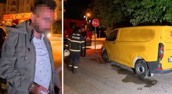 Aracı yakmak istedi, olay yerini gözlemlerken böyle yakalandı