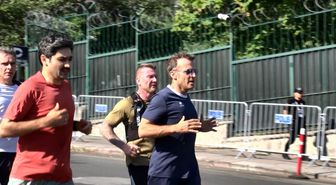 Fransa Cumhurbaşkanı Macron, Ankara'da sabah koşusu yaptı