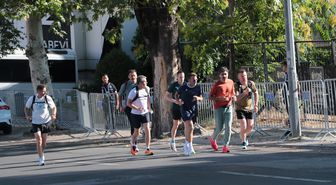 Fransa Cumhurbaşkanı Macron, Seğmenler Parkı'nda koştu