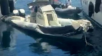 Gaz kolu takılı kalan şişme bot, rıhtıma çarparak patladı: 1 yaralı