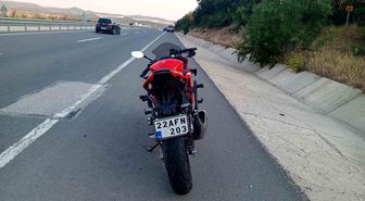 Keşan'da otomobil ile çarpışan motosiklet sürücüsü yaralandı