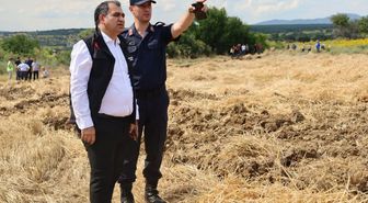 Vize'de çıkan anız yangını söndürüldü