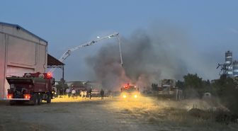 Afyonkarahisar'da fabrika bahçesinde çıkan yangın söndürüldü