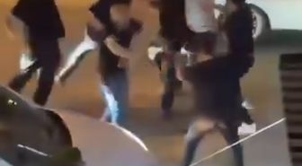 Alacak kavgası kamerada; 3 yaralı, 11 gözaltı