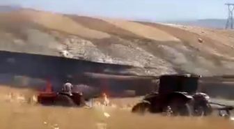 Ankara'da ekili arazide yangın