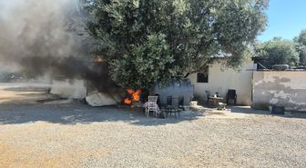 Bodrum'da personel lojmanında çıkan yangın söndürüldü