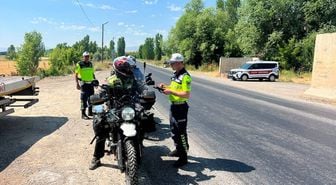 Muş'ta motosiklet sürücülerine yönelik denetim yapıldı