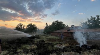 Osmancık'ta çıkan ot yangını söndürüldü