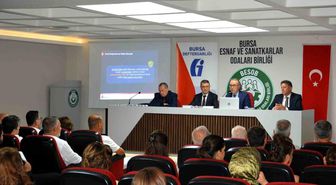 Bursa'da esnaflar vergi borçlarında düşük faizli ödeme ve taksitle ilgili bilgilendirildi