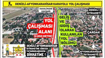 Denizli-Afyonkarahisar Karayolundaki yol çalışması nedeniyle yolculuklar 1 saate kadar uzayabilir