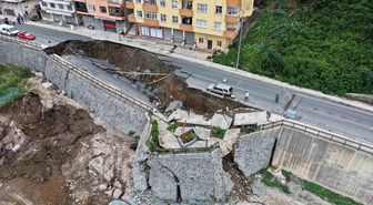 Rize'de inşaat alanında göçük: 2 bina tahliye edildi