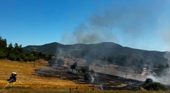 Balıkesir'in 3 ilçesinde çıkan arazi yangınlarına müdahale ediliyor