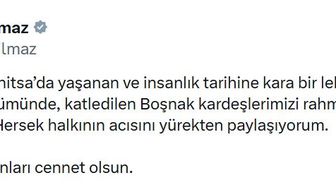 Cevdet Yılmaz, Srebrenitsa Soykırımı'nda hayatını kaybedenleri andı