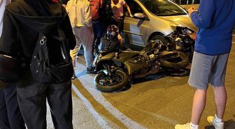 Lüleburgaz'da otomobil ile motosiklet çarpıştı, taraflar arasında gerginlik yaşandı