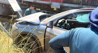 Manzarayı çekerken tren kazasını kaydetti