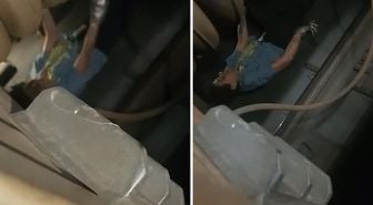 Marmaray'da raylara oturan yolcu trenin altında sıkıştı