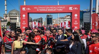 15 Temmuz'un 10. yılında şehitler için bisiklet ve motosiklet korteji