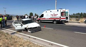 Bariyerlere çarpan otomobilde 6 kişi yaralandı
