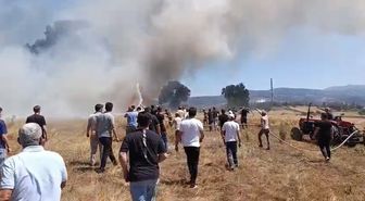Orhaneli'de Anız Yangını Kontrol Altına Alındı